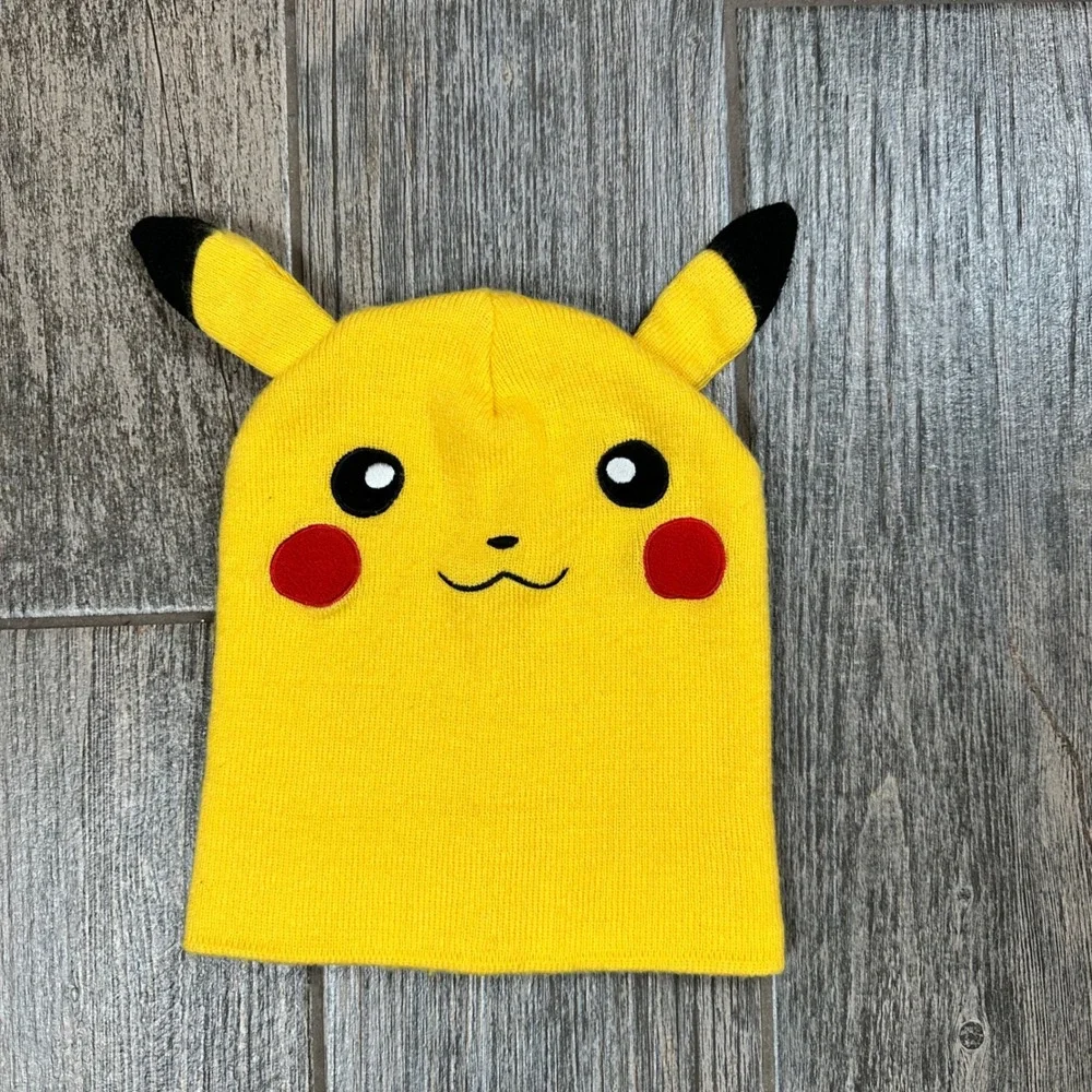 Pokemon Pikachu Beanie Hat Yellow Cartoon Character Kids Youth‎ 4-20